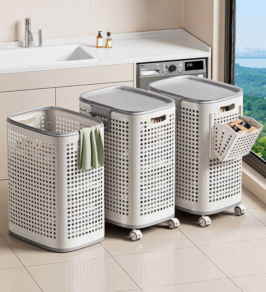 GlideEase Laundry Bin — Müheloses Wäschetragen ohne Rückenschmerz für ordentliche, frische Kleidung | Brehn