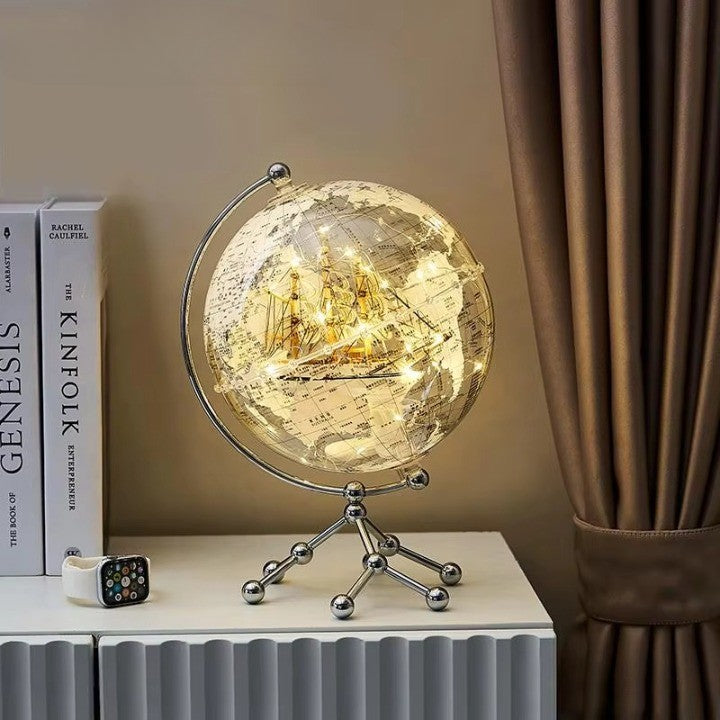 Golden Sail Weltkarte Dekor LED Licht | Brehn