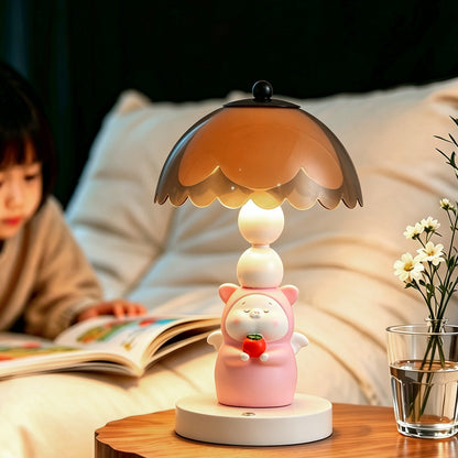 Engel-Schweinchen-Tischlampe