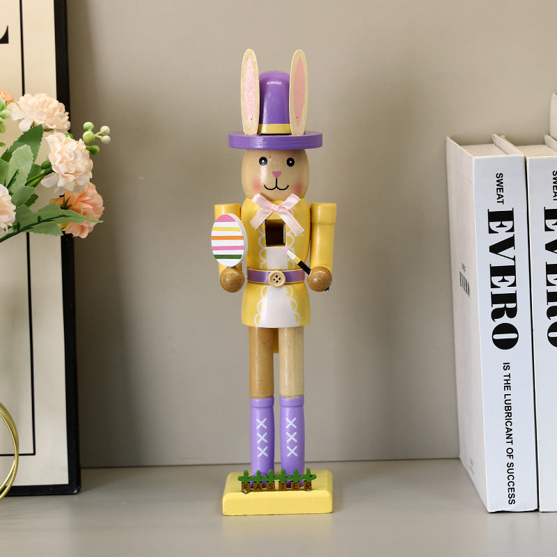 Dekorative Nussknacker-Figur im Hasen-Design