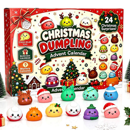 Weihnachts-Adventskalender mit 24 Anti-Stress-Figuren