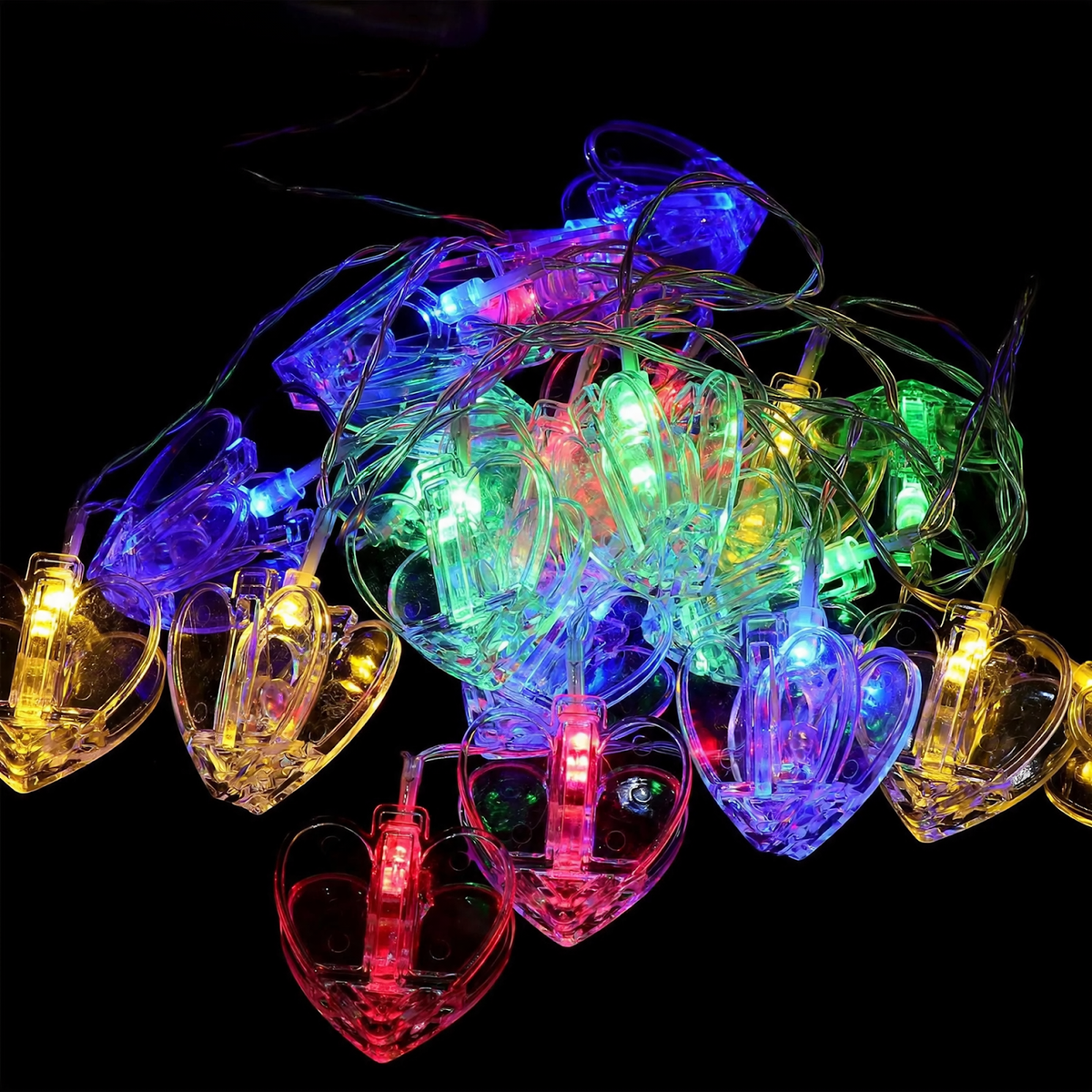LED-Lichterkette mit Fotoclips für Dekoration