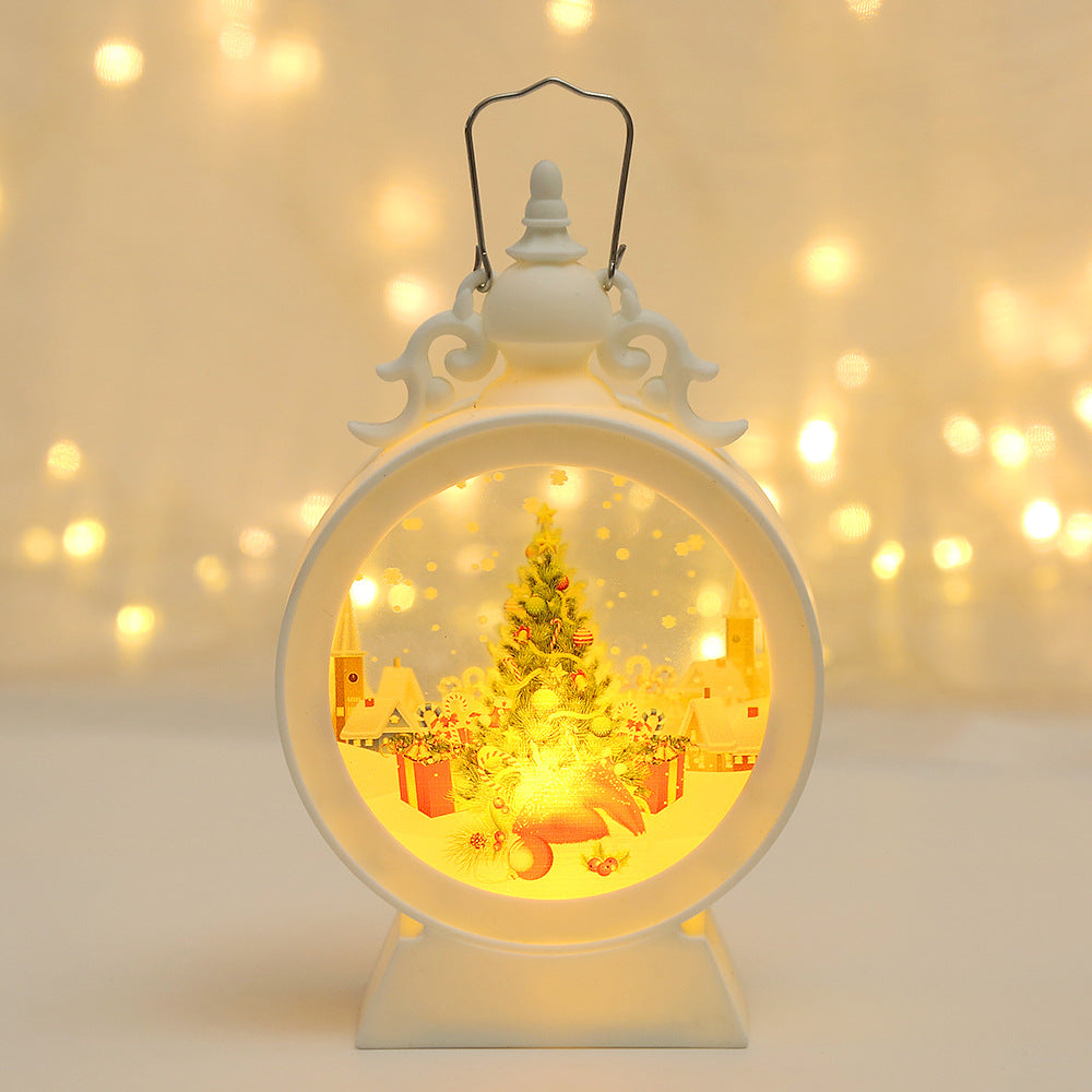 Dekorative LED-Laterne mit Weihnachtsmotiv