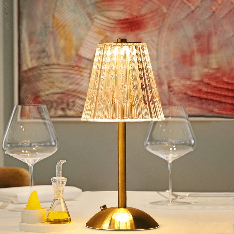Brehn | AuraGlow Tischlampe - Wiederaufladbare LED-Lampe mit Dimmfunktion