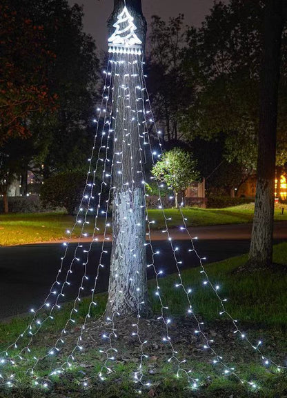 LED-Sternen-Wasserfall-Lichterkette
