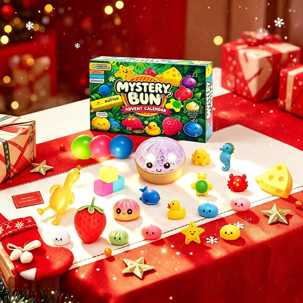 Überraschungs-Adventskalender mit Anti-Stress-Spielzeug