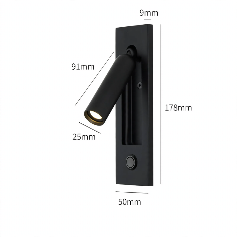 Wandleuchte mit Leselicht und USB-Ladeanschluss