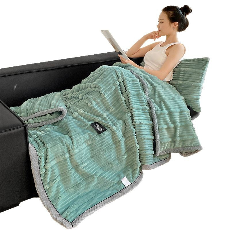 Flauschige Kaninchenfell-Imitat Decke, extra warm