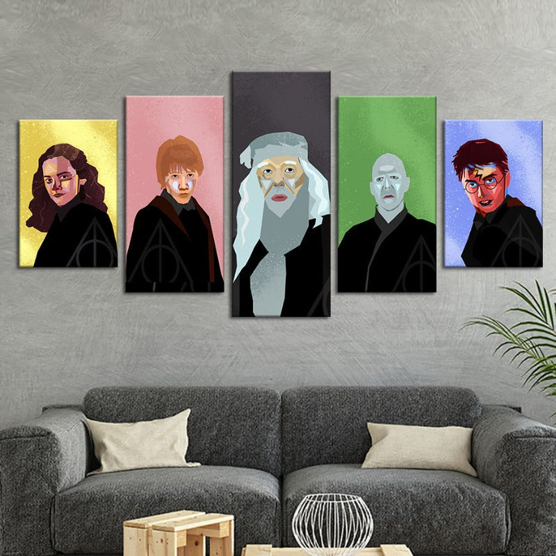 Harry Potter Charaktere - Leinwand Wandkunst Malerei