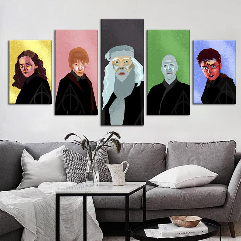 Harry Potter Charaktere - Leinwand Wandkunst Malerei