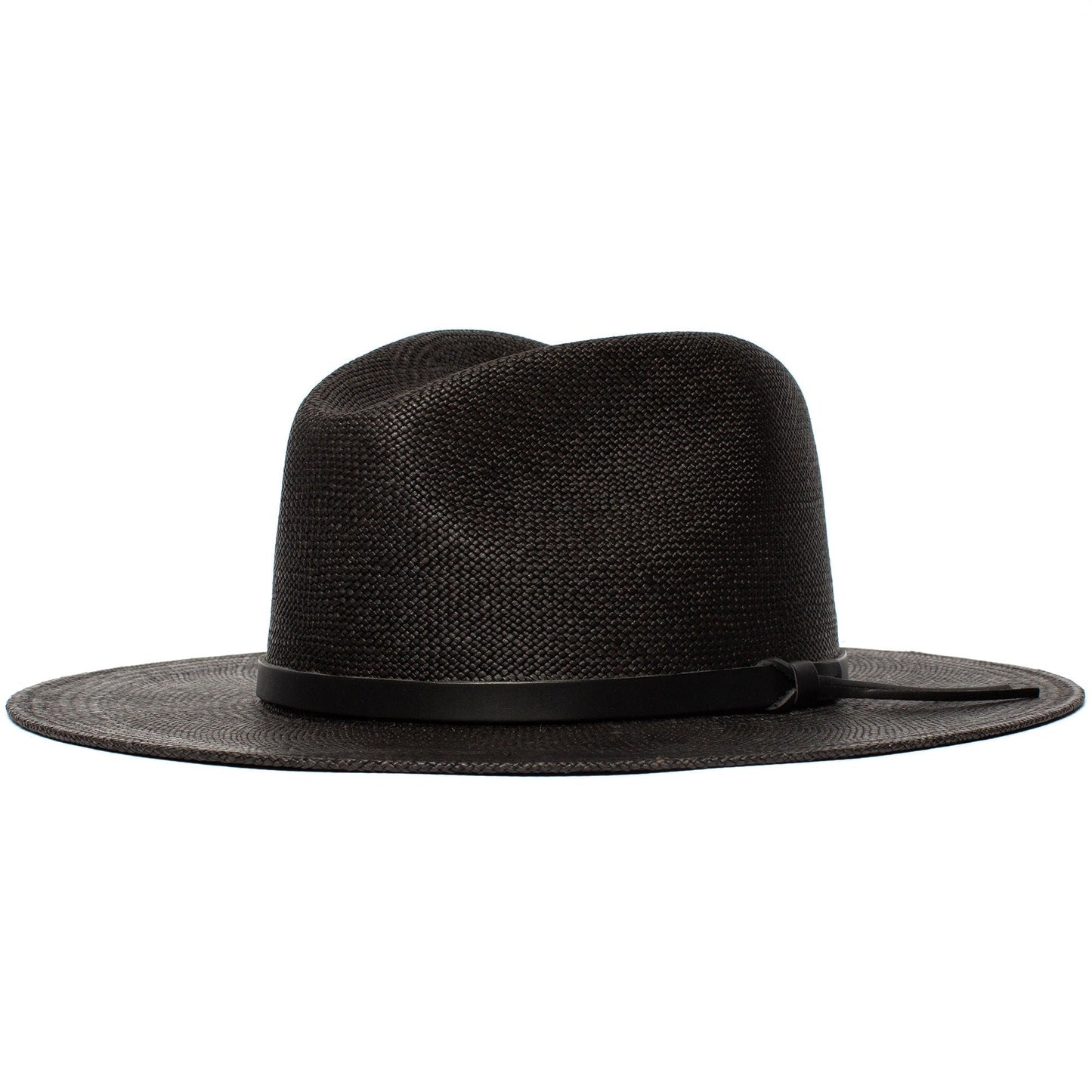 Sommerstrohhut Fedora-Schwarz | Brehn