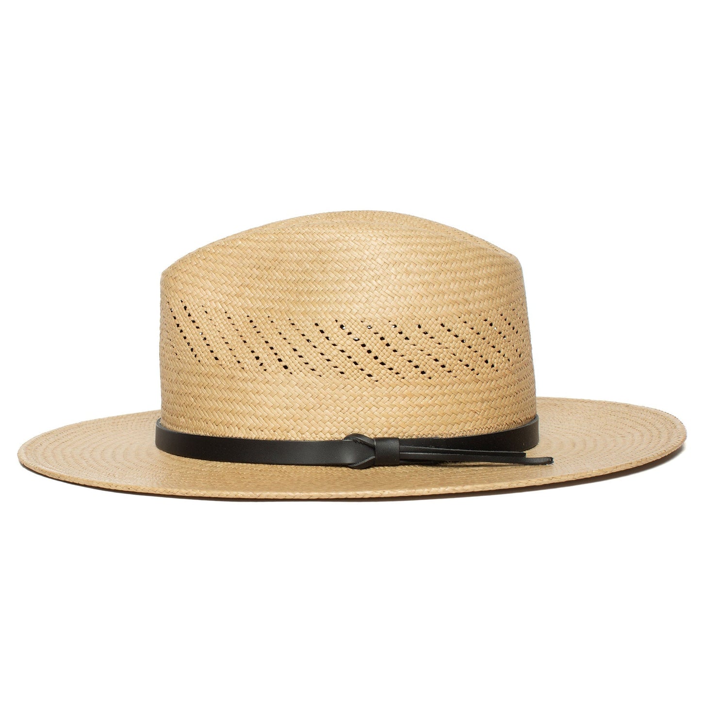 Sommerstrohhut Fedora-Schwarz | Brehn
