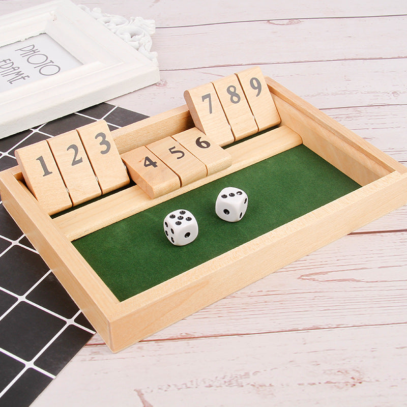 Shut The Box Spiel - Spaß Tisch Mathematik Spiel für Erwachsene und Kinder | Brehn