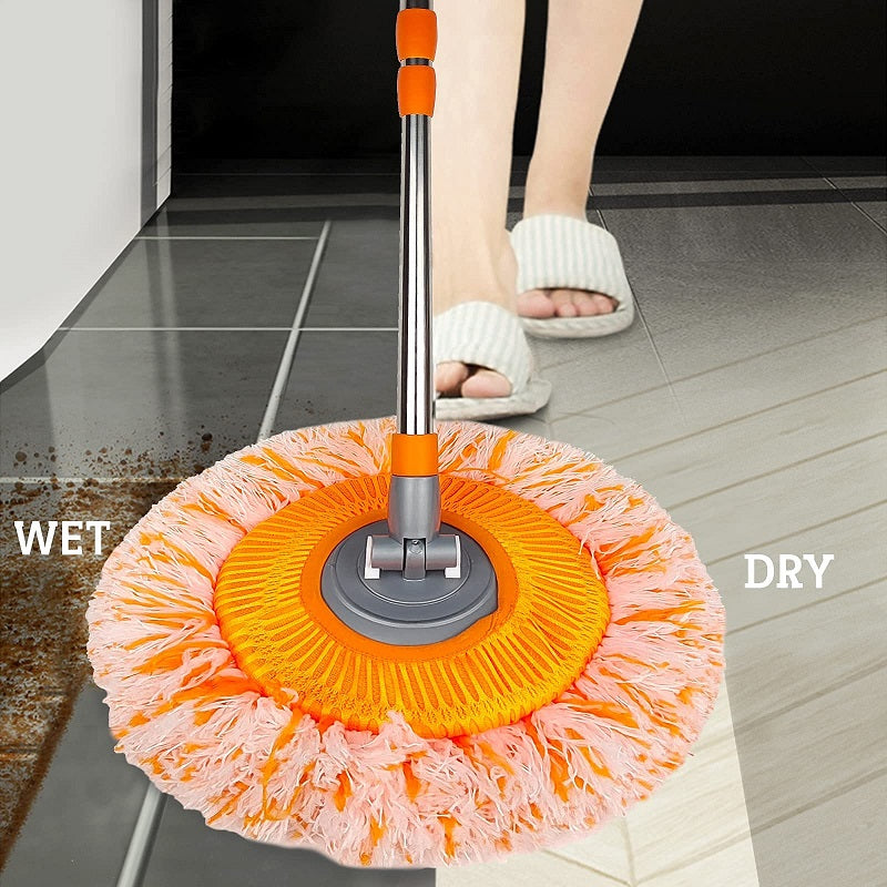 Brehn | LuxeClean 360° Rotationsmopp | Verstellbarer Mop für müheloses Reinigen in jeder Ecke
