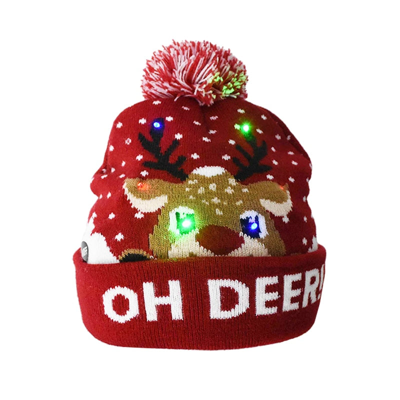 Brehn | 🎅LED Weihnachtsstrickmützen Leuchten Xmas Mütze