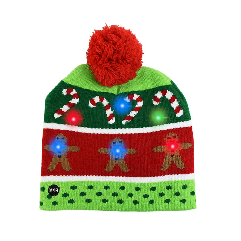 Brehn | 🎅LED Weihnachtsstrickmützen Leuchten Xmas Mütze