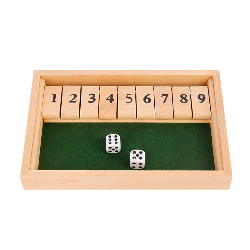 Shut The Box Spiel - Spaß Tisch Mathematik Spiel für Erwachsene und Kinder | Brehn