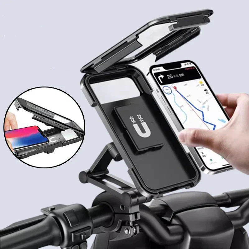 RideCharge Pro – Wasserdichter Handyhalter mit USB und 15W kabellosem Laden für Bike und E-Bike | Brehn