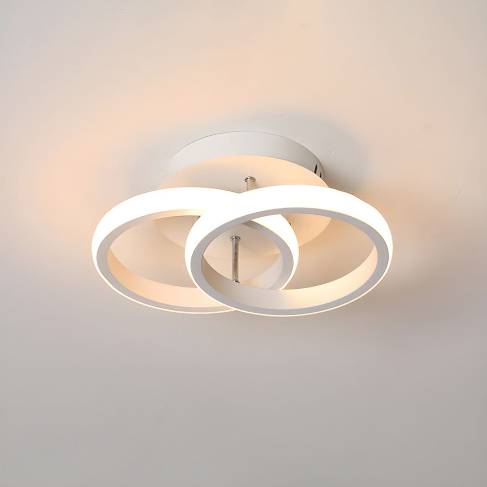 Deckenleuchte mit LED-Beleuchtung, schwarzem Metallrahmen