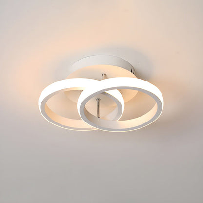 Deckenleuchte mit LED-Beleuchtung, schwarzem Metallrahmen