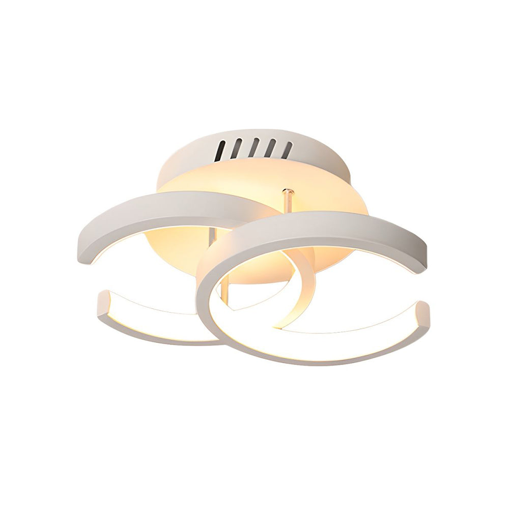Deckenleuchte mit LED-Beleuchtung, schwarzem Metallrahmen