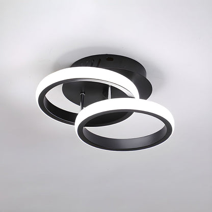 Deckenleuchte mit LED-Beleuchtung, schwarzem Metallrahmen