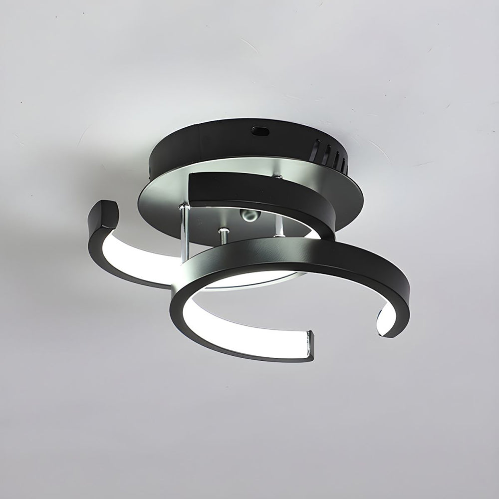 Deckenleuchte mit LED-Beleuchtung, schwarzem Metallrahmen