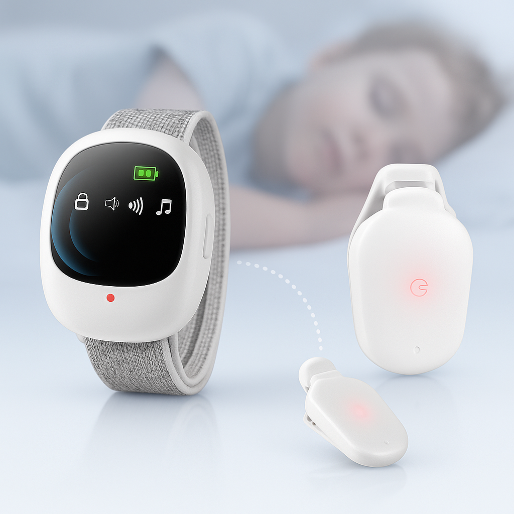 Brehn | Bettnässen Alarm für Kinder mit Vibrationssensor