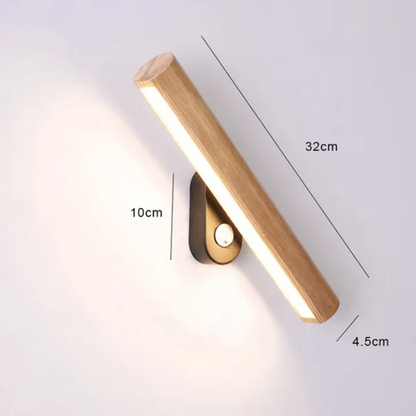 LED Wandleuchte aus Holz – Moderne Wandlampe für Schlafzimmer | Brehn