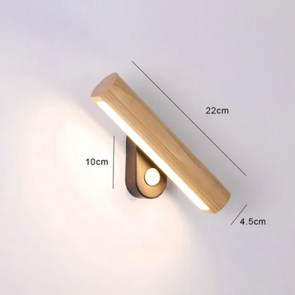 LED Wandleuchte aus Holz – Moderne Wandlampe für Schlafzimmer | Brehn