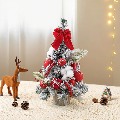 Mini-Weihnachtsbaum mit Schleifendekoration, PVC