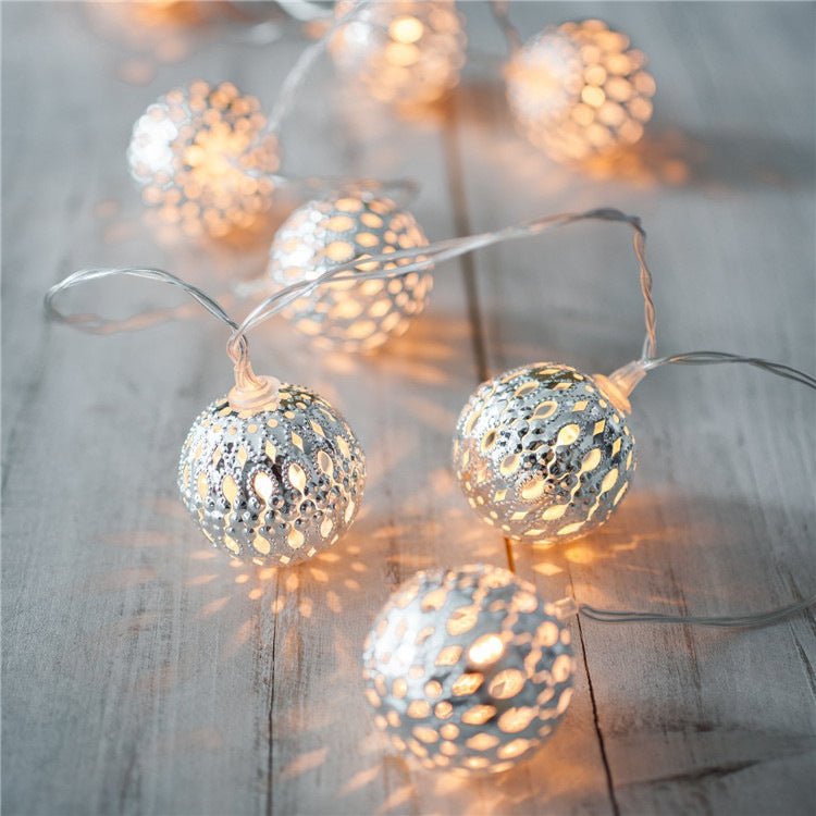 Brehn | LED Feen Lichterkette Hohles Schmiedeeisen Ball