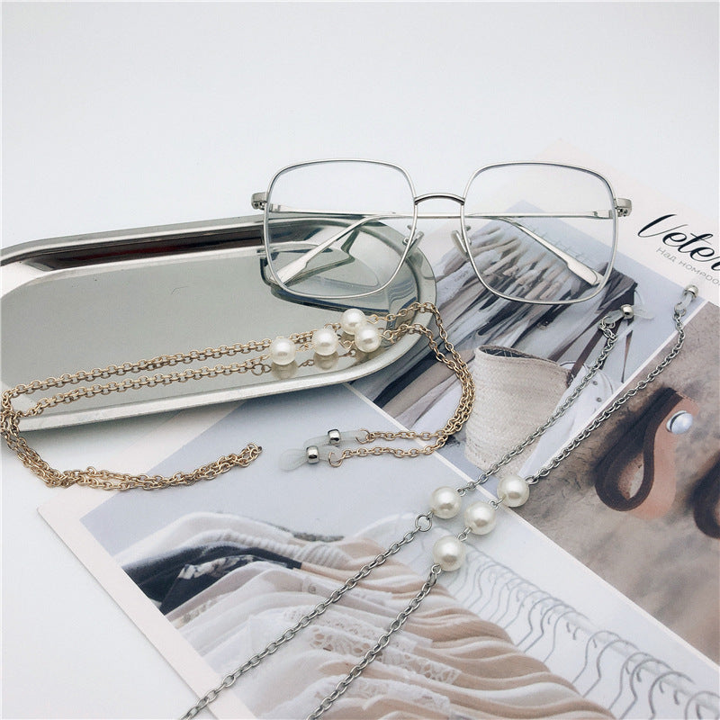 Elegante Perlen-Verbund Brillen Kette Brehn
