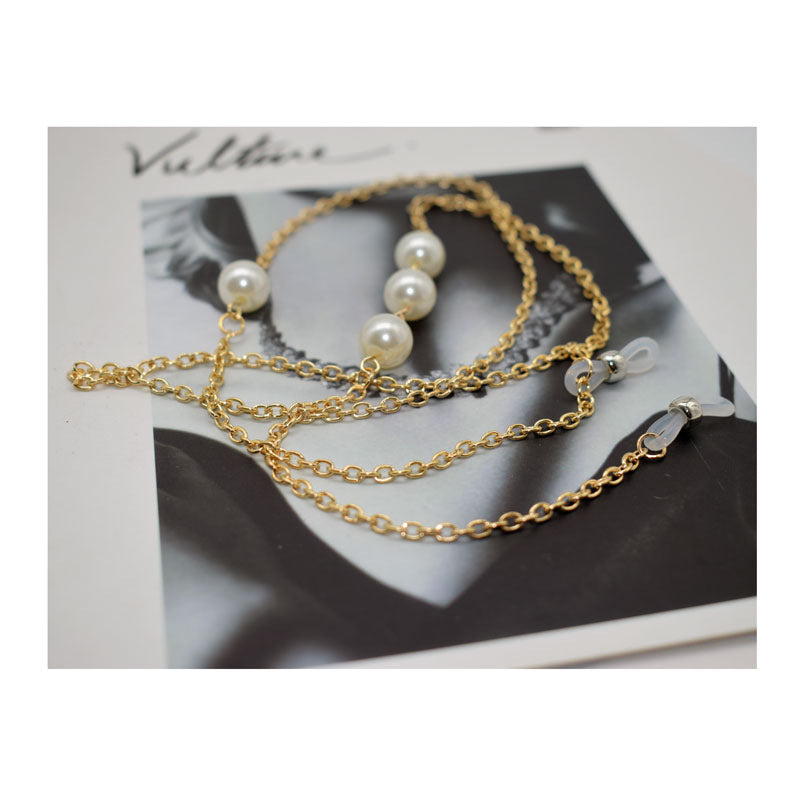 Elegante Perlen-Verbund Brillen Kette Brehn