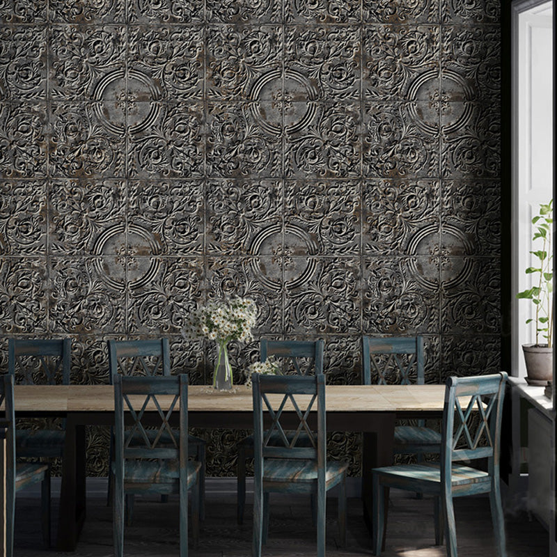 Brehn | 3D-Druck Metallische Schnitztapete für Thema Restaurant Dekoration in neutraler Farbe, 33' x 20,5"