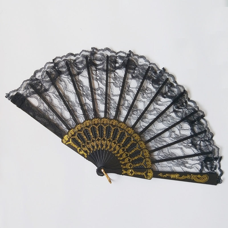Damen eleganter Spitzenfächer Brehn