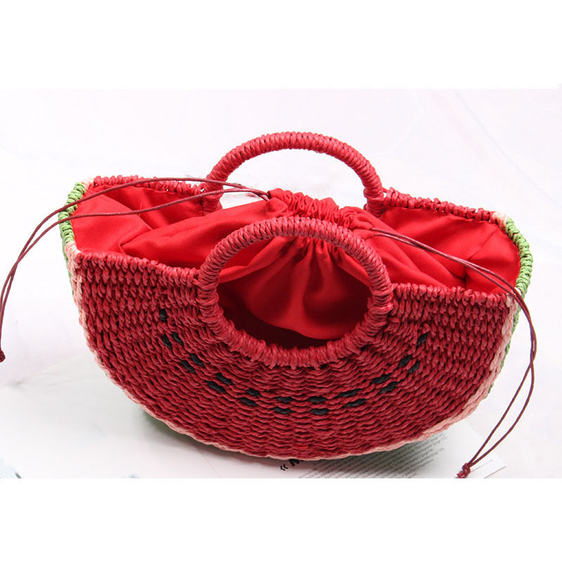 Handgefertigte Korbtasche Im Wassermelonen-Design Brehn