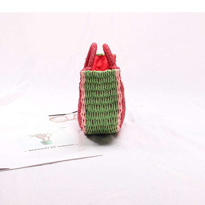Handgefertigte Korbtasche Im Wassermelonen-Design Brehn