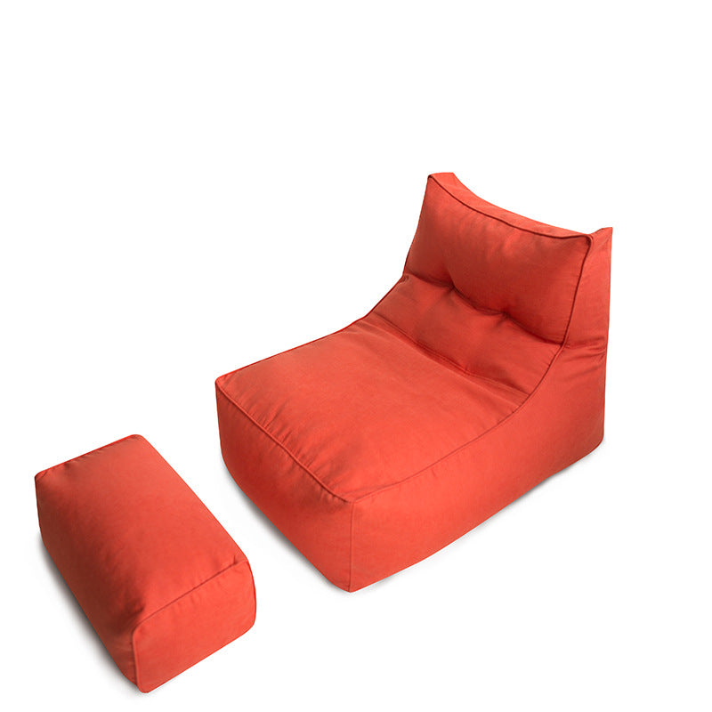 Bequemer Lounge-Sitzsack mit ergonomischer Rückenlehne und separatem Fußhocker