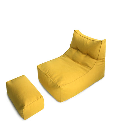 Bequemer Lounge-Sitzsack mit ergonomischer Rückenlehne und separatem Fußhocker
