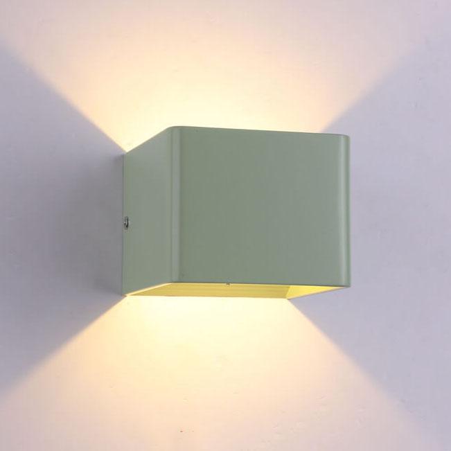 Moderne LED-Mini-Wandleuchte (quadratisch) | Aluminium | Multifunktionale Beleuchtung für Wohn- und Schlafzimmer