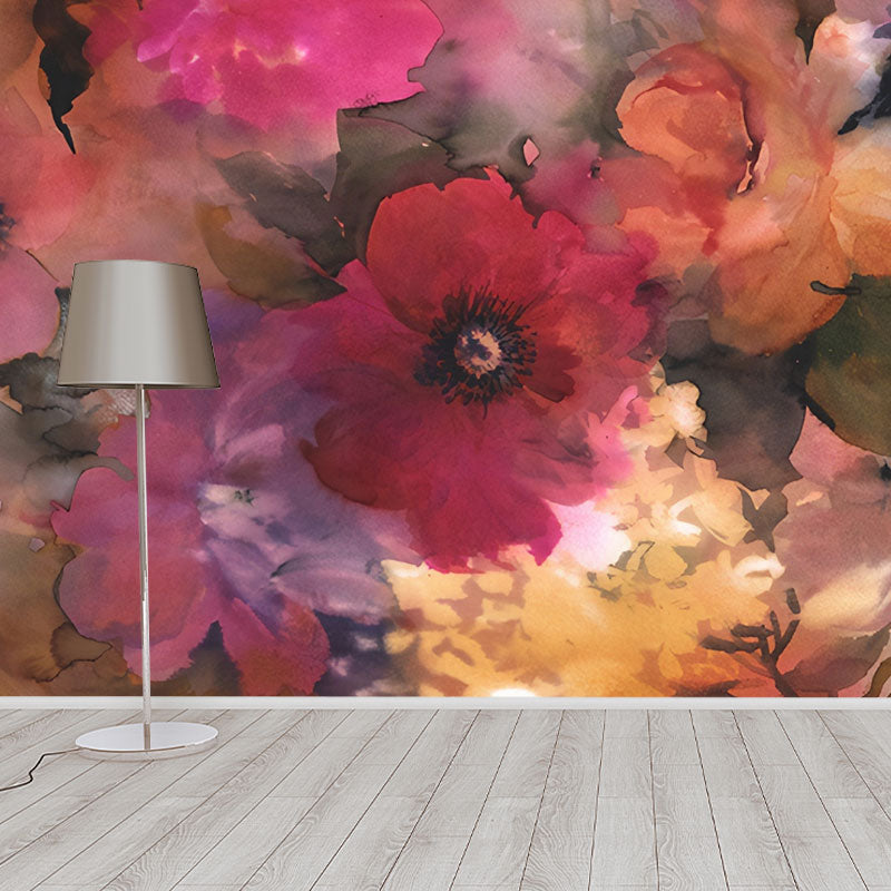 Brehn | Natuurlijke kleur Bloeiende bloemen wandbeschildering Vochtbestendige wandkunst voor gastenverblijf decor