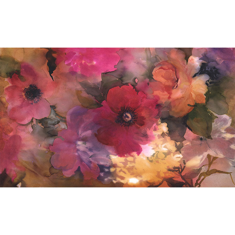 Brehn | Natuurlijke kleur Bloeiende bloemen wandbeschildering Vochtbestendige wandkunst voor gastenverblijf decor