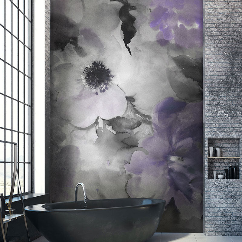 Brehn | Natuurlijke kleur Bloeiende bloemen wandbeschildering Vochtbestendige wandkunst voor gastenverblijf decor