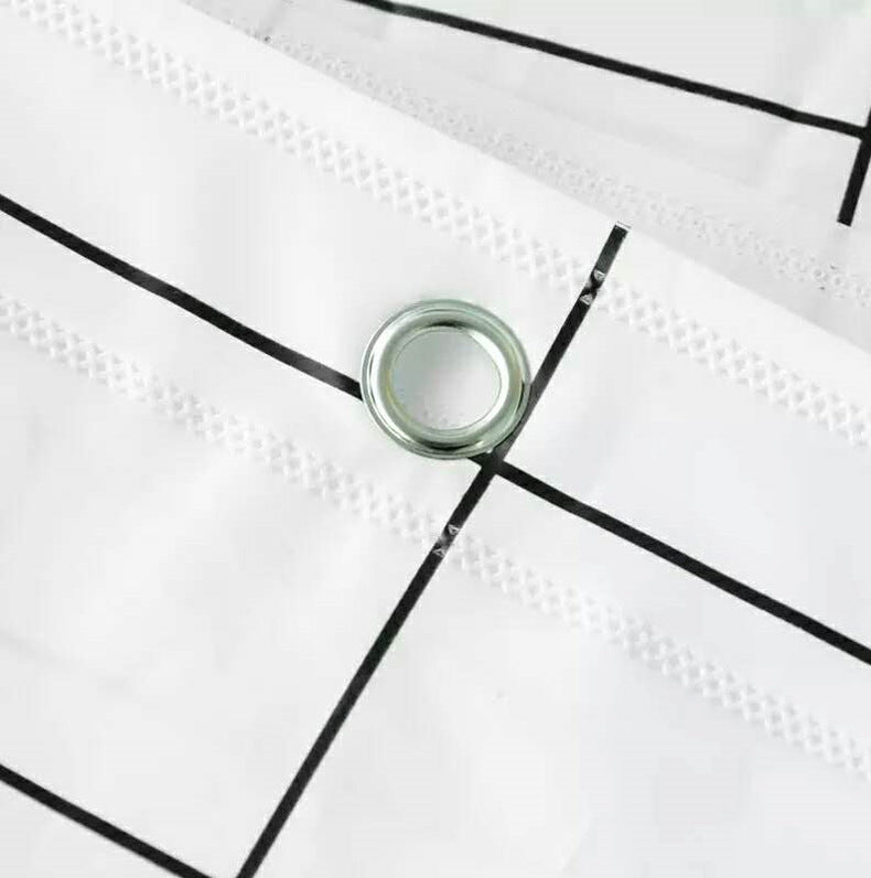 Minimalistisches Gittermuster Duschvorhang Brehn