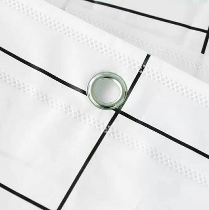 Minimalistisches Gittermuster Duschvorhang Brehn