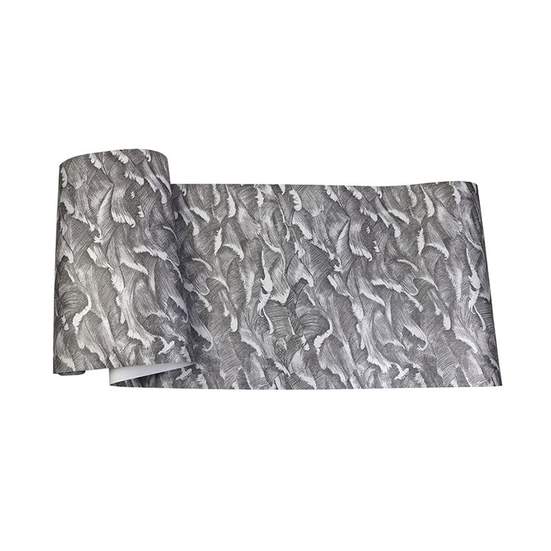 Brehn | Abstracte Golf Behangrol voor gastenverdieping decor, donkere kleur, 10 meter x 52 centimeter