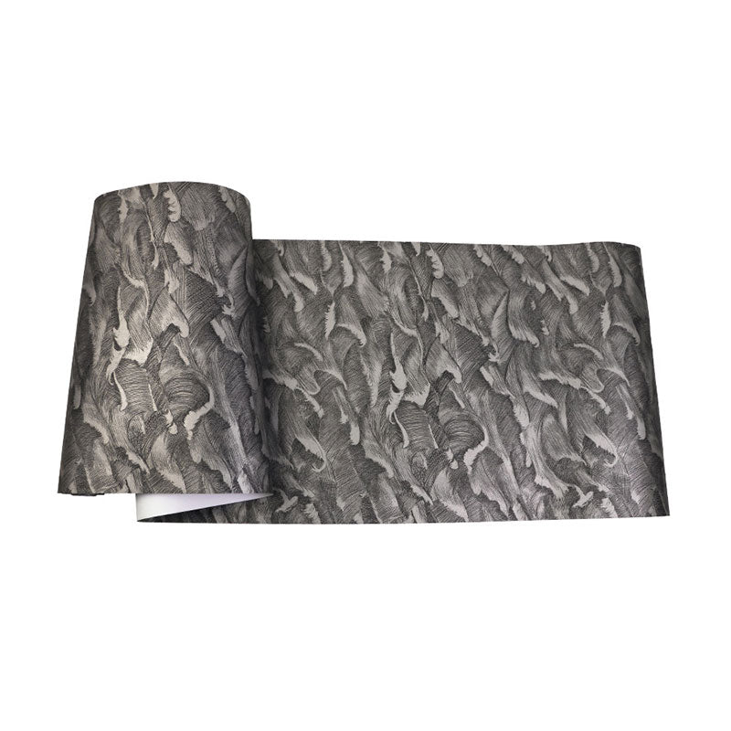 Brehn | Abstracte Golf Behangrol voor gastenverdieping decor, donkere kleur, 10 meter x 52 centimeter