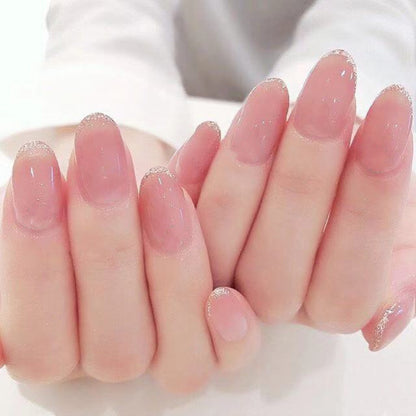 Glänzendes French Tip Press-On Nagelset
