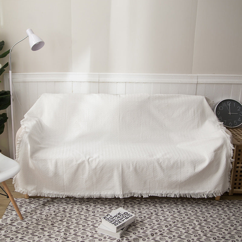 Strukturierte leichte Strickwurfdecke